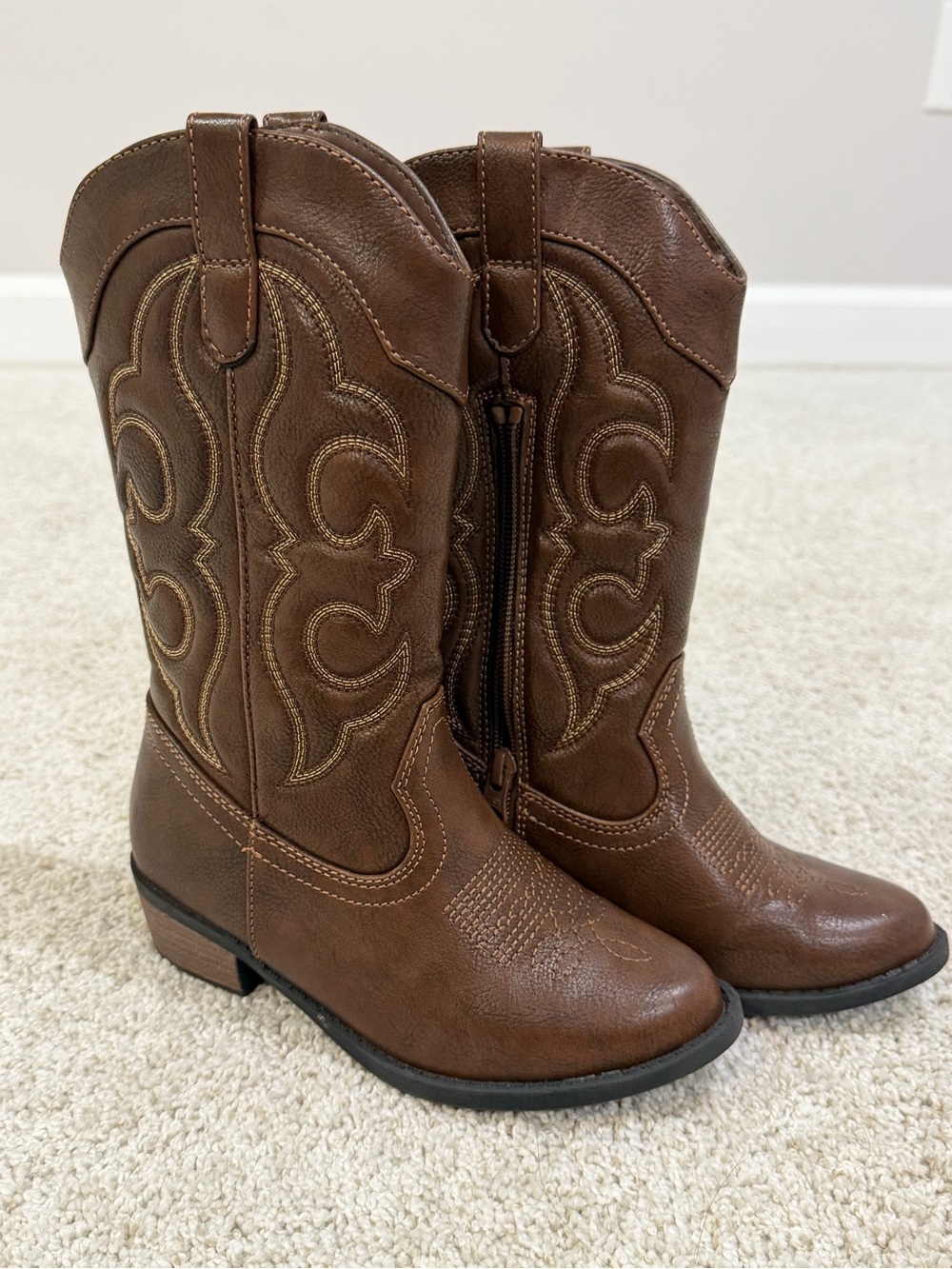 Cat & Jack Brown Kids Western Cowboy Boots